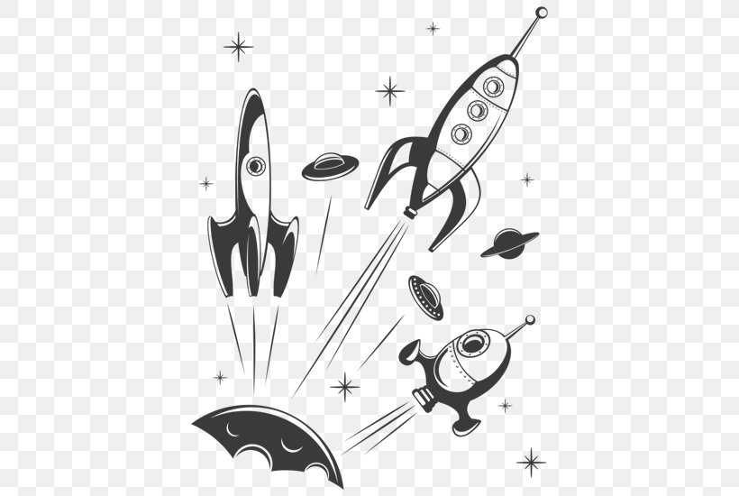 Spacecraft Outer Space Astronaut Drawing, PNG, 800x550px, Spacecraft, Art, Astronaut, Black, Black And White Download Free