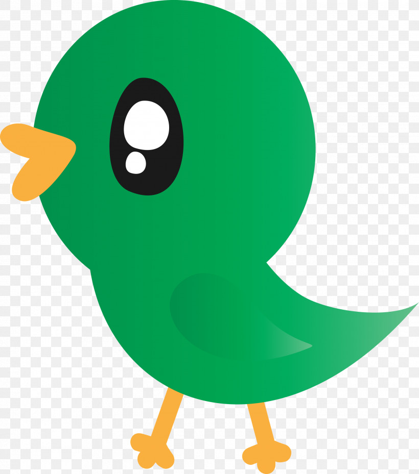 Green Beak Bird Cartoon Parrot, PNG, 2646x3000px, Cute Bird, Beak, Bird, Cartoon, Cartoon Bird Download Free