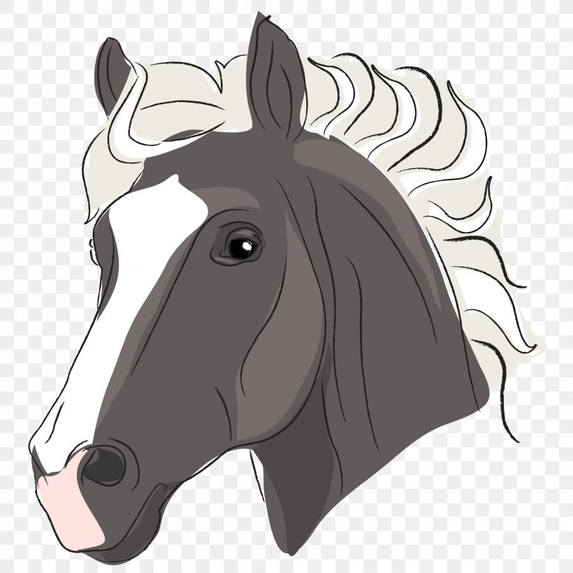 Horse Pony Image Clip Art, PNG, 2400x2400px, Horse, Art, Blackandwhite, Bridle, Cartoon Download Free