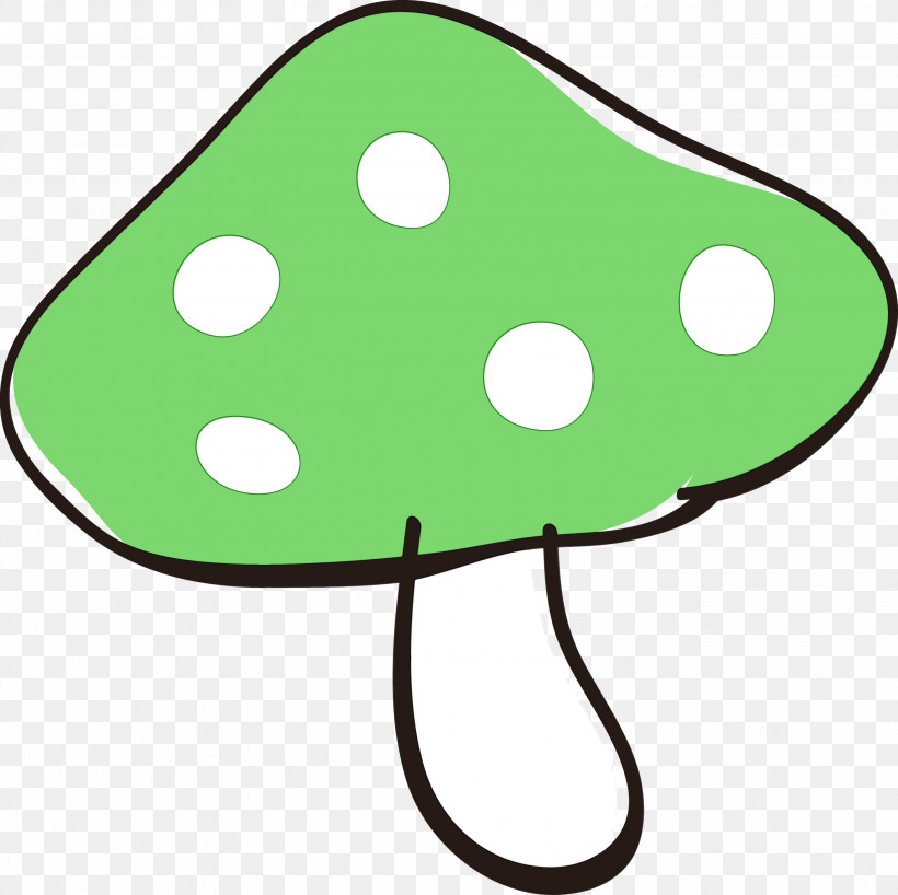 Green, PNG, 3000x2995px, Mushroom, Cartoon Mushroom, Cute, Green, Paint Download Free