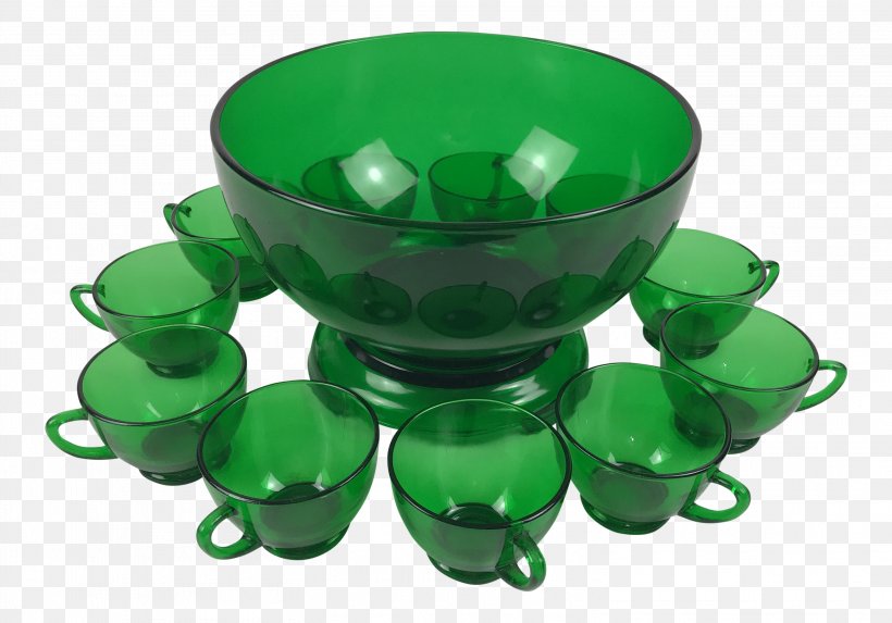 Punch Bowls Glass Green Cup, PNG, 3032x2121px, Punch, Anchor Hocking, Bowl, Chairish, Cup Download Free