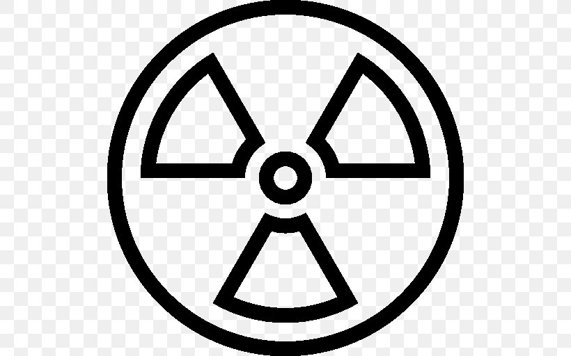 Nuclear Power Nuclear Weapon Radioactive Contamination, PNG, 512x512px, Nuclear Power, Antinuclear Movement, Area, Bicycle Wheel, Black And White Download Free