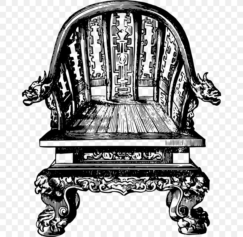 Antique Furniture Chair Clip Art, PNG, 672x800px, Furniture, Antique, Antique Furniture, Bench, Black And White Download Free