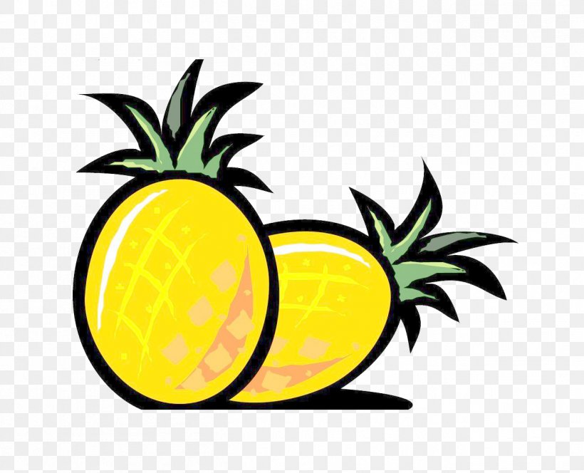Pineapple Cartoon, PNG, 1309x1061px, Pineapple, Ananas, Art, Auglis, Black And White Download Free