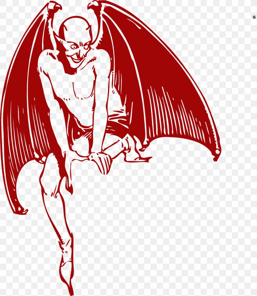 Devil Demon Satan Clip Art, PNG, 1113x1280px, Devil, Angel, Art, Black And White, Cartoon Download Free