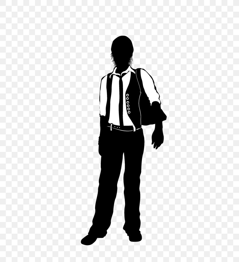 Silhouette Illustration, PNG, 488x897px, Silhouette, Audio, Black And White, Fashion, Gentleman Download Free