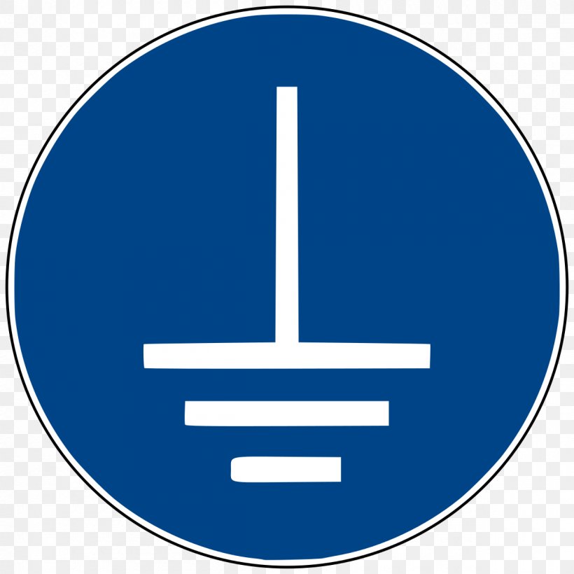 Earthing System Gebotszeichen ISO 7010 Ground Pictogram, PNG, 1200x1200px, Earthing System, Ac Power Plugs And Sockets, Area, Blue, Brand Download Free