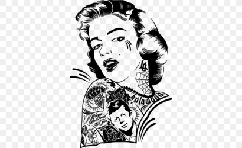 Tattoo Drawing Clip Art, PNG, 500x500px, Tattoo, Art, Beauty, Black And White, Cartoon Download Free