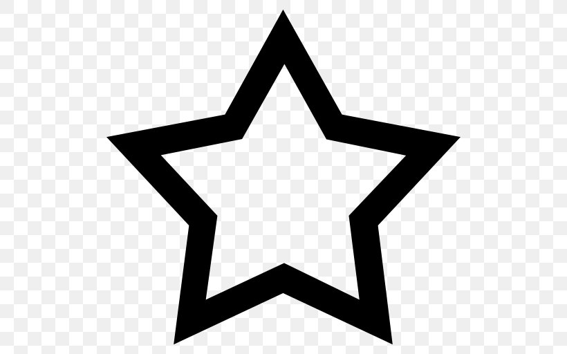 Star Point, PNG, 512x512px, Fivepointed Star, Area, Black And White, Font Awesome, Star Download Free