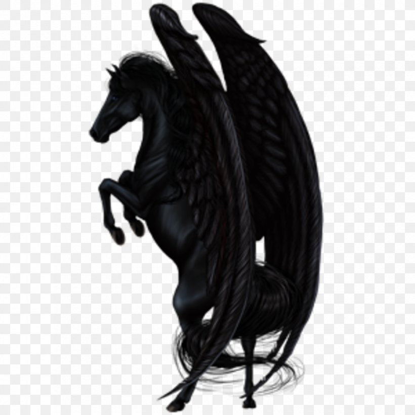 Horse Pegasus Unicorn Howrse Mythology, PNG, 980x980px, Horse, Bella Sara, Black And White, Black Pegasus, Figurine Download Free