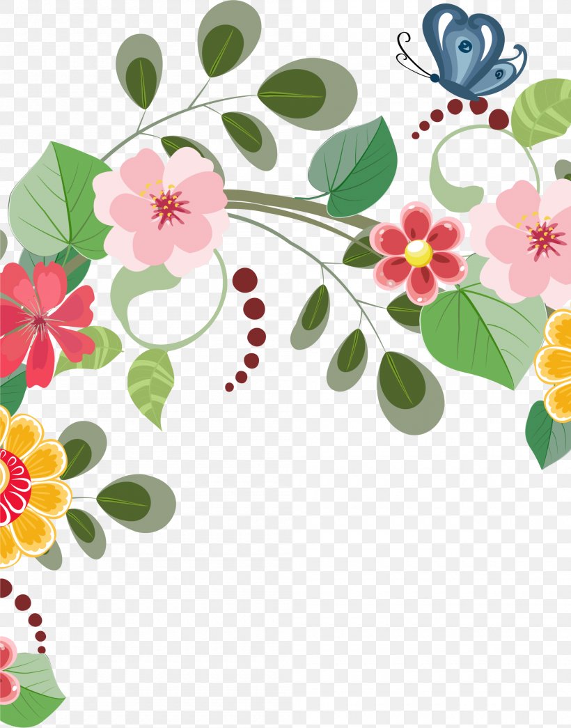 Illustration, PNG, 2000x2549px, Flower, Border, Branch, Flora, Floral Design Download Free