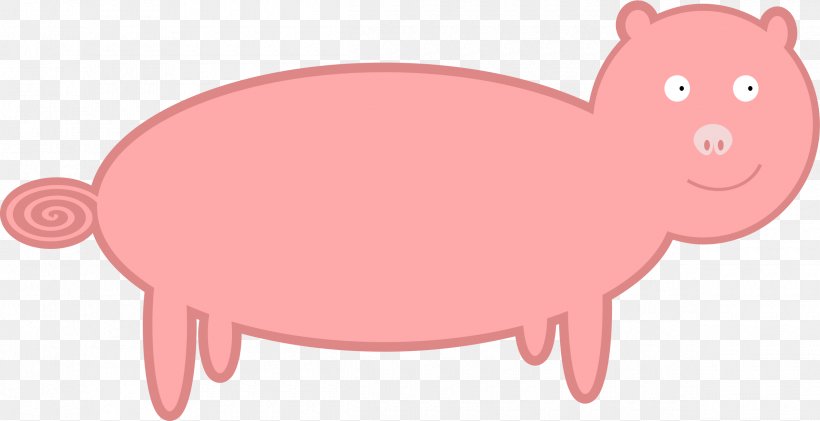 Miniature Pig Pink Piggy Bank Clip Art, PNG, 2400x1233px, Miniature Pig, Animal, Carnivoran, Domestic Pig, Drawing Download Free