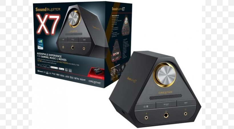 Sound Blaster X-Fi Sound Cards & Audio Adapters 5.1 Sound Card External Sound Blaster SoundBlaster X7 Digital Output Creative Surround Sound, PNG, 700x452px, Sound Blaster Xfi, Amplifier, Audio, Audio Power Amplifier, Creative Download Free