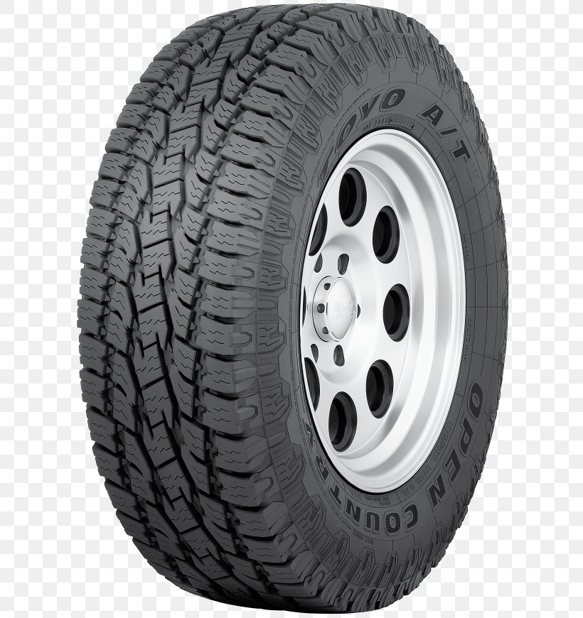 Car Motor Vehicle Tires Toyo Tire & Rubber Company TOYO Open Country A/T II Off-road Tire, PNG, 625x870px, Car, Allterrain Vehicle, Auto Part, Automotive Tire, Automotive Wheel System Download Free