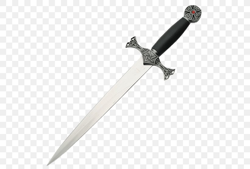 Dagger Middle Ages Knife Sword Weapon, PNG, 555x555px, Dagger, Athame, Blade, Bowie Knife, Celtic Knot Download Free
