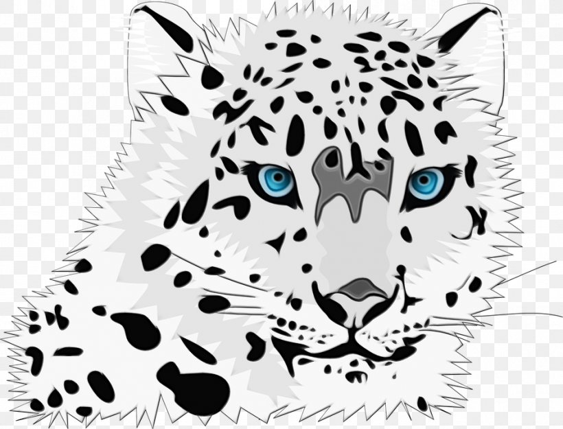 Snow Leopard Leopard Wildlife Snout Head, PNG, 944x720px, Watercolor, Big Cats, Head, Leopard, Paint Download Free