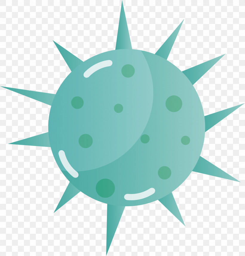 Virus, PNG, 2878x3000px, Virus, Fish, Green, Turquoise Download Free