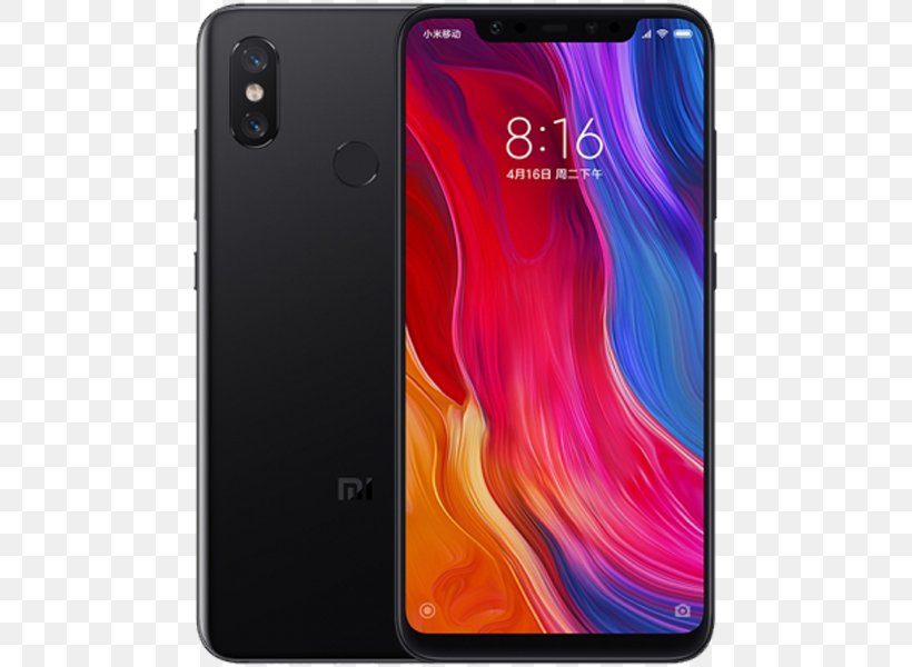 Xiaomi Mi 8 4G Qualcomm Snapdragon Smartphone, PNG, 600x600px, Xiaomi Mi 8, Amoled, Communication Device, Electronic Device, Feature Phone Download Free