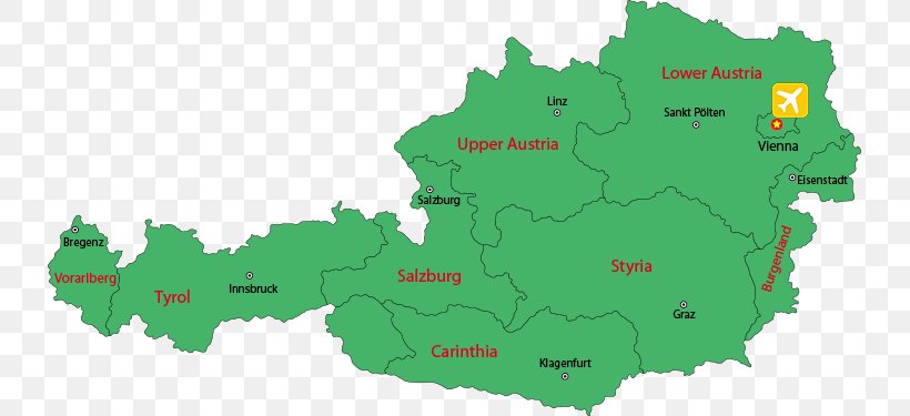 Austria Vector Graphics Stock Illustration Royalty-free Map, PNG, 733x375px, Austria, Area, Flag Of Austria, Grass, Green Download Free
