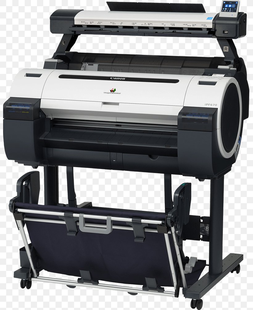 Canon IMAGEPROGRAF IPF670 MFP Wide-format Printer Inkjet Printing, PNG, 800x1007px, Wideformat Printer, Canon, Electronic Device, Imageprograf, Inkjet Printing Download Free