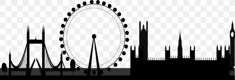 London Eye Clip Art, PNG, 1525x522px, London Eye, Black And White, Brand, Logo, London Download Free