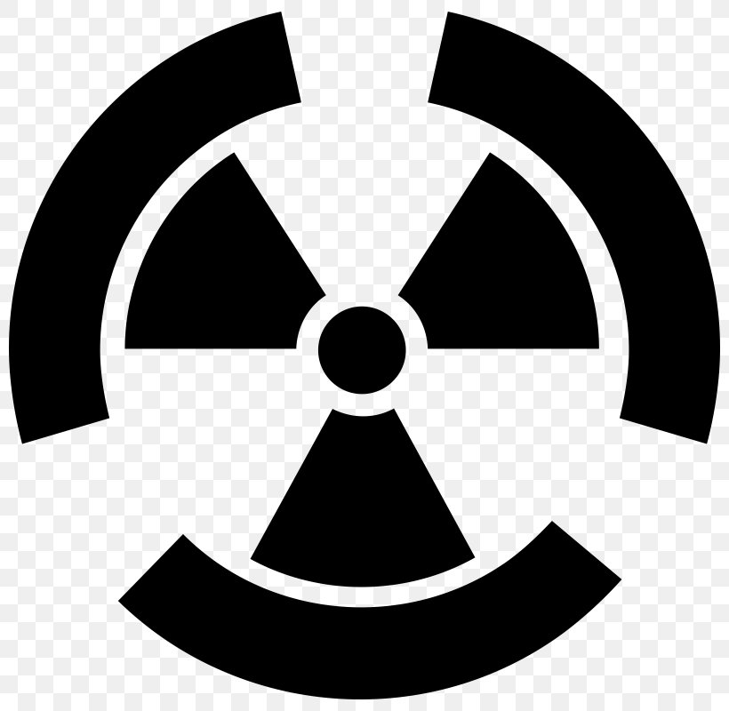Radiation Radioactive Decay Biological Hazard Radioactive Contamination, PNG, 800x800px, Radiation, Area, Biological Hazard, Black And White, Brand Download Free