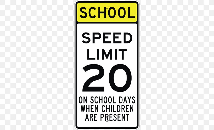 Speed Limit Traffic Sign Manual On Uniform Traffic Control Devices School Zone, PNG, 500x500px, Speed Limit, Area, Brand, Driving, Flashing Sign Download Free