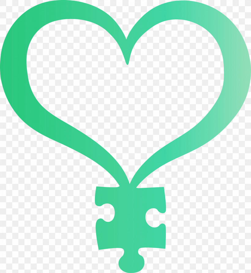 Green Heart Symbol Love, PNG, 2759x3000px, World Autism Awareness Day, Green, Heart, Love, Paint Download Free