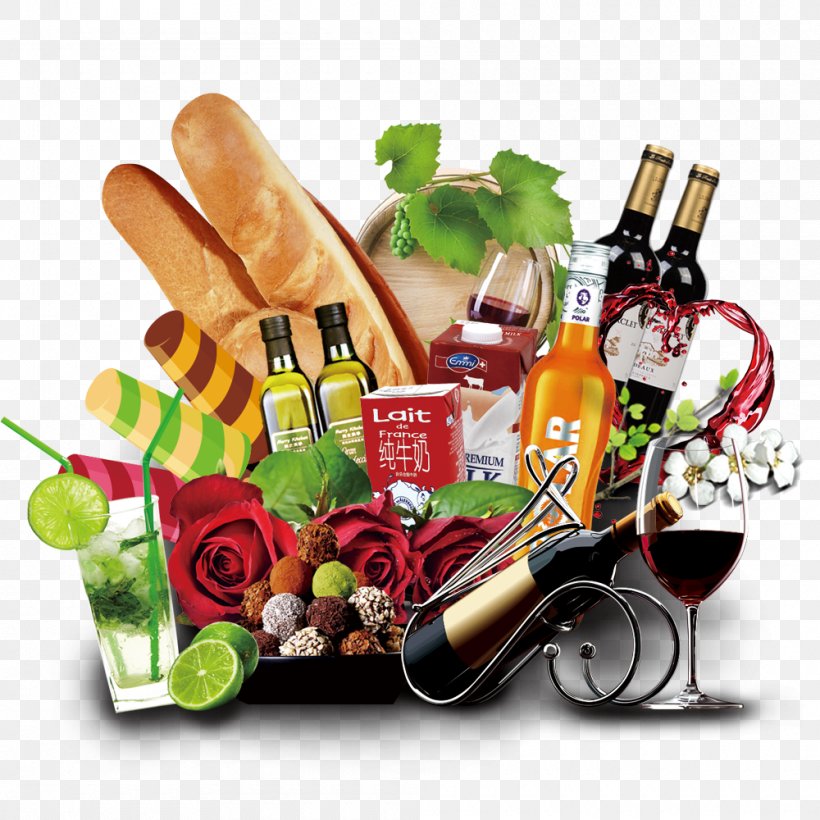 Wine Liqueur Gift Basket Food, PNG, 1000x1000px, Wine, Alcohol, Alcoholic Beverage, Bread, Cuisine Download Free