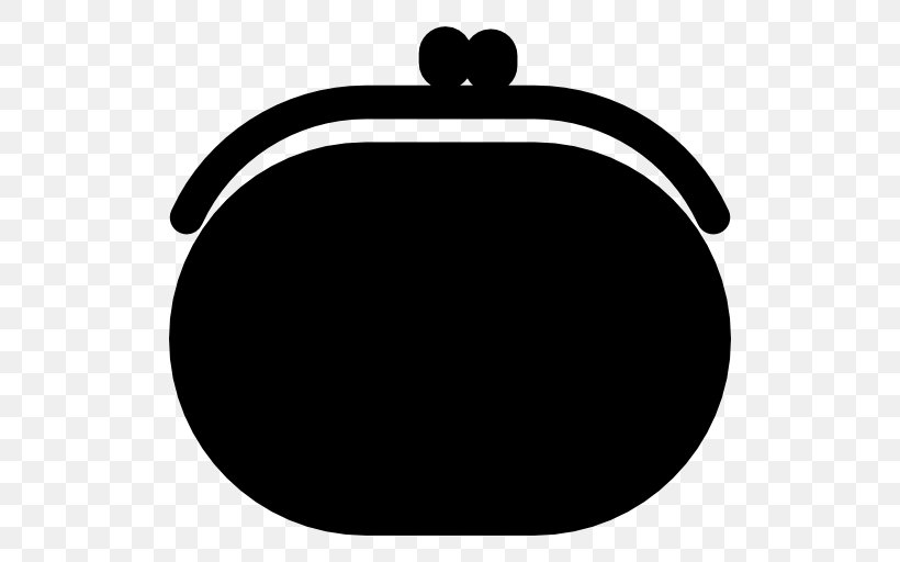 Coin Purse Handbag Clip Art, PNG, 512x512px, Coin Purse, Advertising, Black, Black And White, Coin Download Free