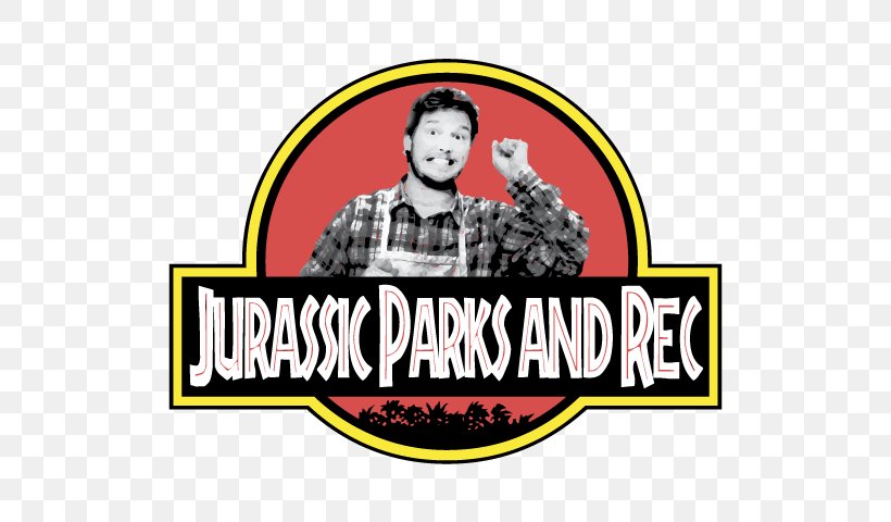 Andy Dwyer Jurassic Park Logo Pun T-shirt, PNG, 640x480px, Andy Dwyer, Brand, Chris Pratt, Humour, Joke Download Free