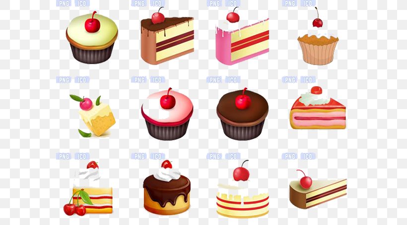 Petit Four Cupcake Icon, PNG, 594x454px, Petit Four, Baking, Cake, Cake Decorating, Cuisine Download Free