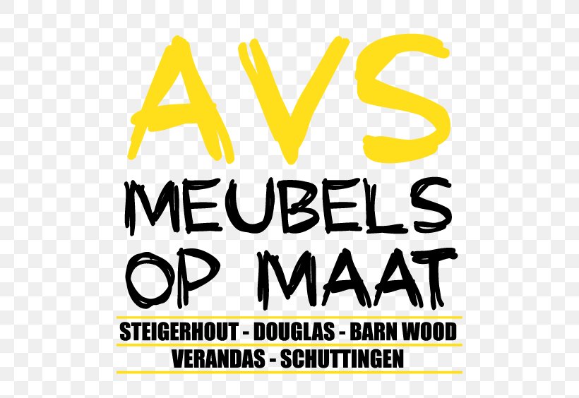 Logo Font Clip Art Product AVS Meubels Op Maat, PNG, 595x564px, Logo, Brand, Furniture, Text, Yellow Download Free