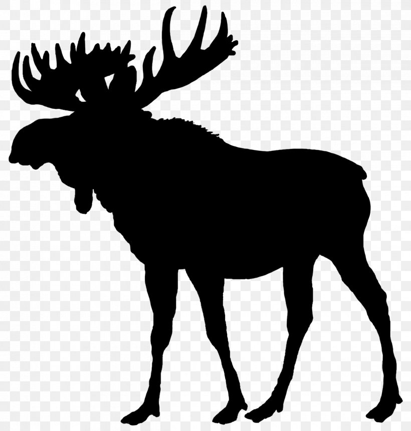 Moose Silhouette Deer Clip Art, PNG, 1240x1299px, Moose, Antler, Art, Black And White, Cattle Like Mammal Download Free
