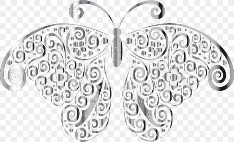 Butterfly Insect Desktop Wallpaper Clip Art, PNG, 2328x1416px, Butterfly, Black And White, Body Jewelry, Butterflies And Moths, Drawing Download Free