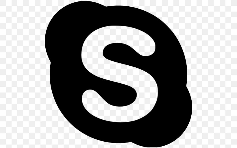 Skype Black Logo, PNG, 512x512px, Skype, Area, Bing, Black, Black And White Download Free