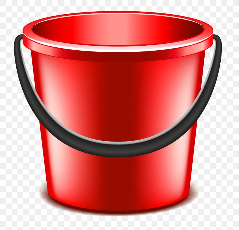 Bucket Red Euclidean Vector Illustration, PNG, 1717x1658px, Bucket, Bucket And Spade, Cup, Photorealism, Red Download Free