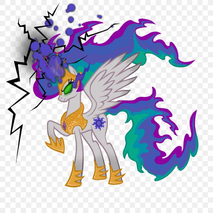 Princess Celestia Princess Luna Pony Twilight Sparkle Evil, PNG, 1024x1024px, Princess Celestia, Animal Figure, Applejack, Art, Darkness Download Free