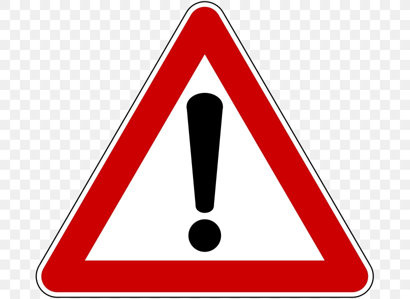 Warning Sign Traffic Sign Clip Art, PNG, 681x599px, Warning Sign, Advarselstrekant, Area, Exclamation Mark, Hazard Download Free