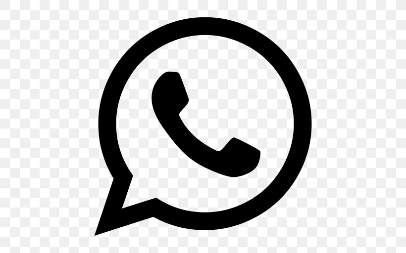 Whatsapp, PNG, 512x512px, Whatsapp, Area, Black And White, Internet, Symbol Download Free
