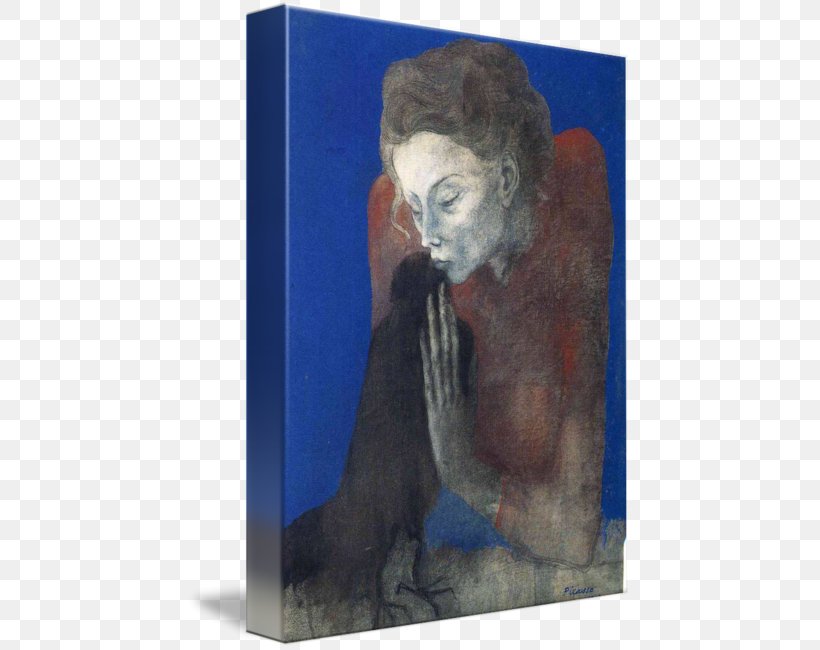 Woman With Raven Modern Art Portrait Gallery Wrap Canvas, PNG, 444x650px, Modern Art, Art, Artwork, Canvas, Gallery Wrap Download Free