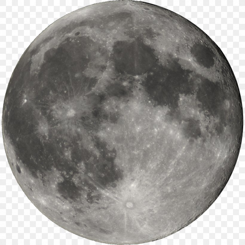 Full Moon Lunar Phase Clip Art, PNG, 1000x1000px, Full Moon, Astronomical Object, Atmosphere, Black And White, Cdr Download Free