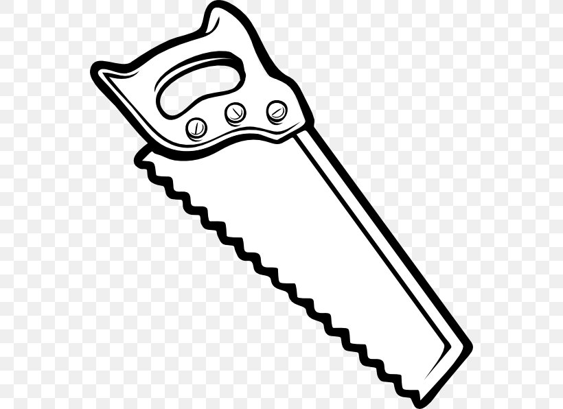 Hand Saw Circular Saw Clip Art, PNG, 558x596px, Saw, Area, Black And White, Blade, Chainsaw Download Free
