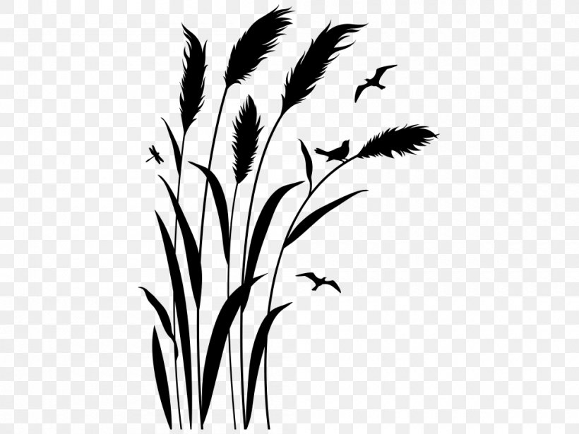 Twig Grasses Plant Stem Leaf Silhouette, PNG, 1000x750px, Twig, Black, Black And White, Black M, Branch Download Free