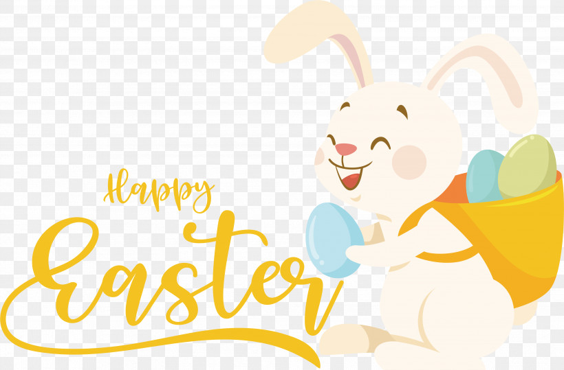 Easter Bunny, PNG, 3556x2338px, Rabbit, Biology, Cartoon, Easter Bunny, Happiness Download Free