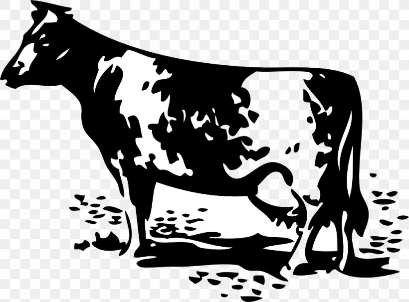 Dairy Cattle Farm Silhouette Livestock, PNG, 1000x740px, Cattle, Agriculture, Barn, Black And White, Cattle Like Mammal Download Free