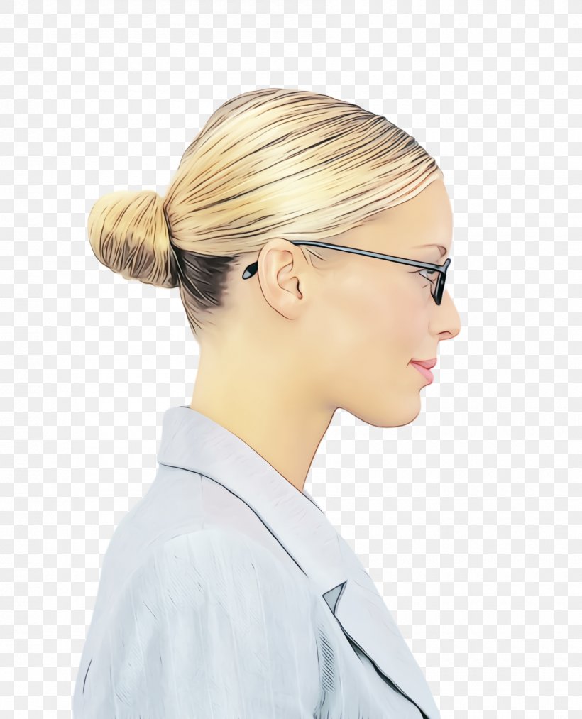 Glasses, PNG, 1800x2224px, Watercolor, Blond, Chignon, Chin, Ear Download Free