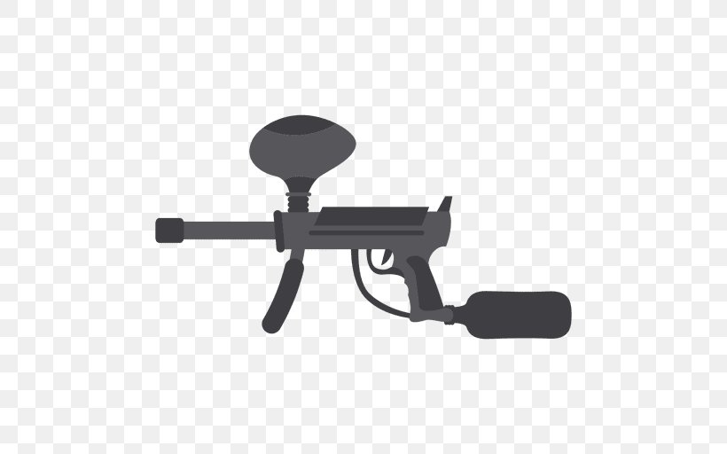 Air Gun Paintball Silhouette Drawing, PNG, 512x512px, Air Gun, Black, Cartoon, Drawing, Firearm Download Free