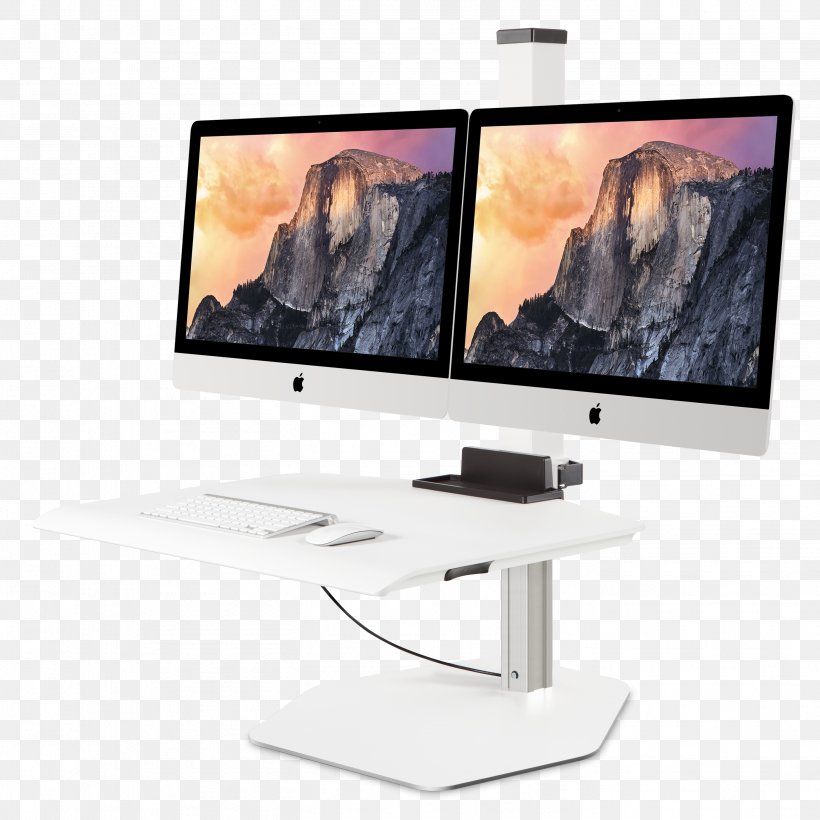 Sit-stand Desk IMac Standing Desk Flat Display Mounting Interface, PNG, 2808x2808px, Sitstand Desk, Apple, Apple Displays, Computer, Computer Monitor Download Free