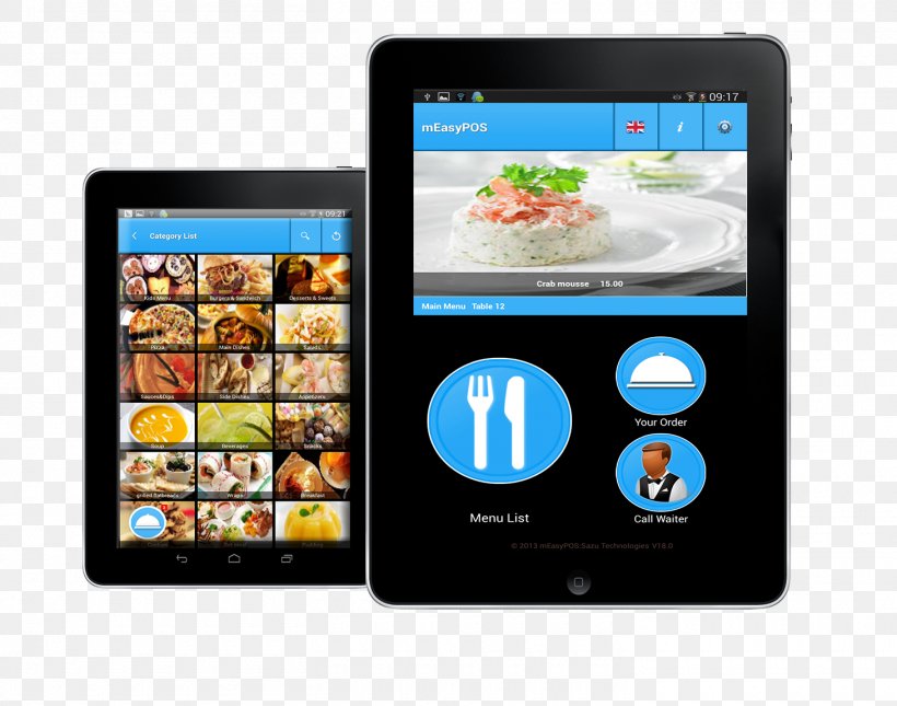 Smartphone Handheld Devices Mobile Phones Restaurant Waiter, PNG, 1460x1150px, Smartphone, Android, Customer, Dish, Drink Download Free